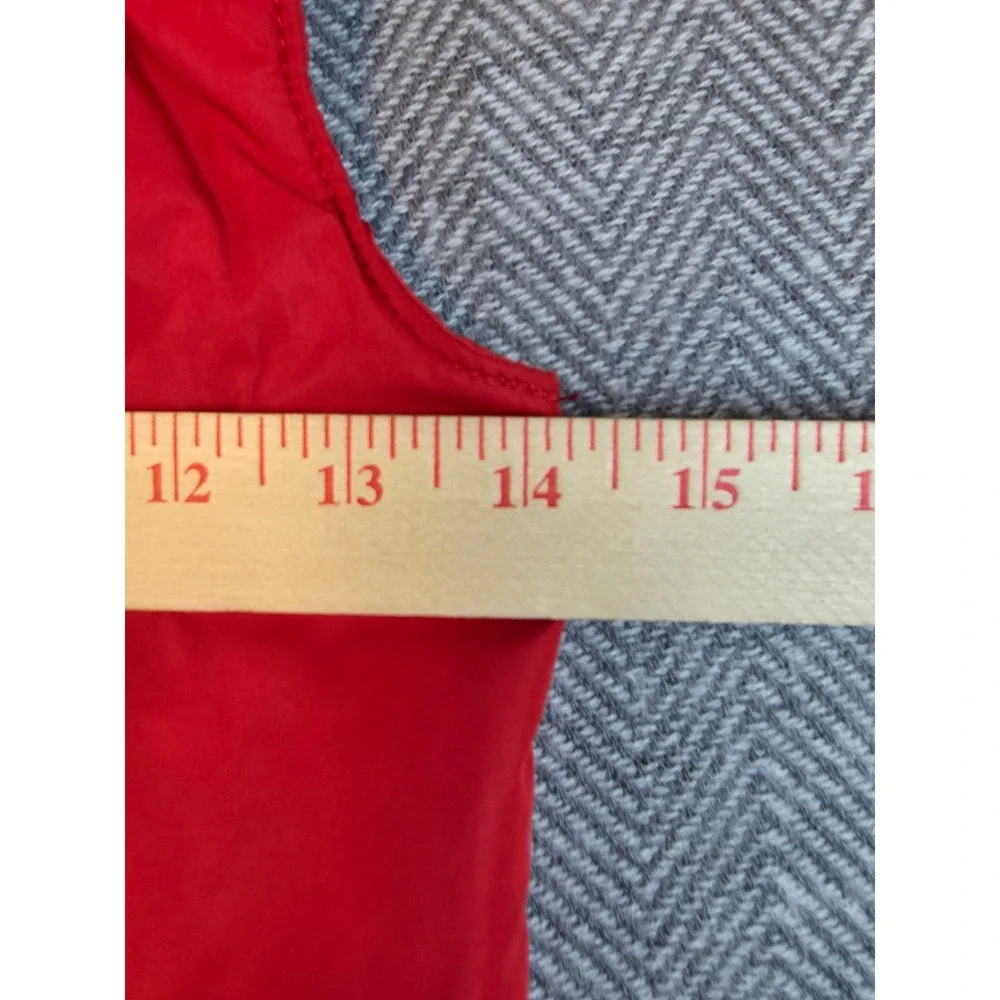 Carters Kid Red Puffer Vest Sherpa Collar Buffalo Plaid Lining Size 7 3J219010